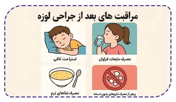 مراقبت های بعد از جراحی لوزه چیست